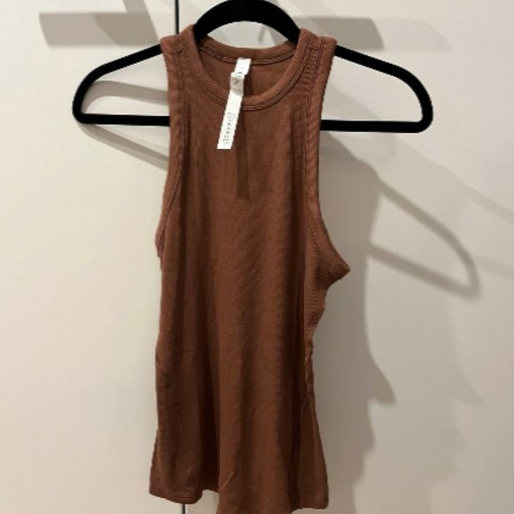 lululemon hold tight tank roasted brown size 4 - Picture 2 of 3